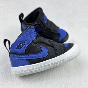 Nike Air Jordan 1 Crib Bootie Baby Shoes 3C Black Varsity Royal Blue AT3745-007